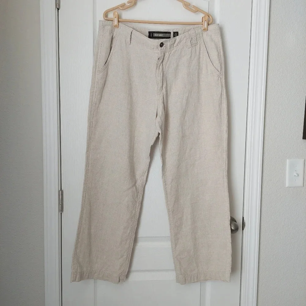 Old Navy Wide Leg Linen Pants Size‎ 36
